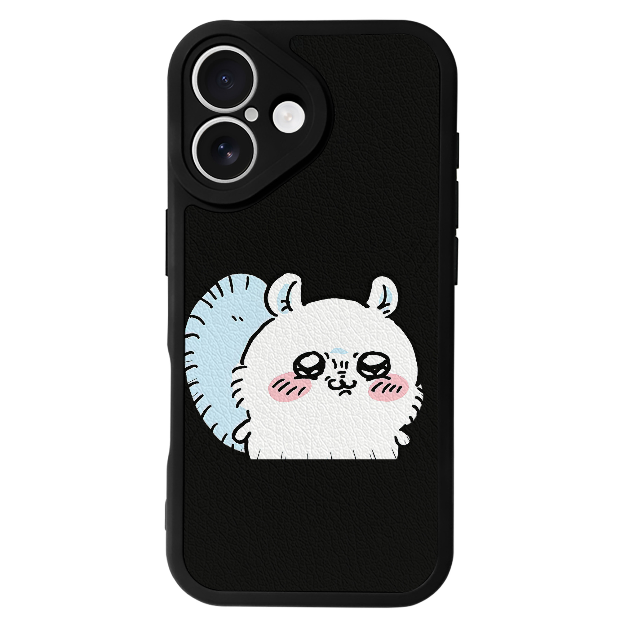 （画像用） ちいかわ モモンガ Chii-kawa Momonga 【iPhone 16シリーズ対応】シリコンスマホケース（レザー調） 材質：シリコン